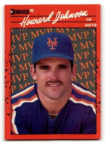 Howard Johnson Mets baseball card from 1990 Donruss collection, excellent Mets baseball cards
