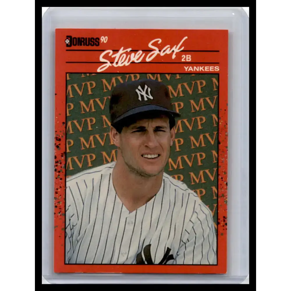1990 Donruss #BC-22 Steve Sax NM-MT New York Yankees Baseball Card - Baseball Card Single
