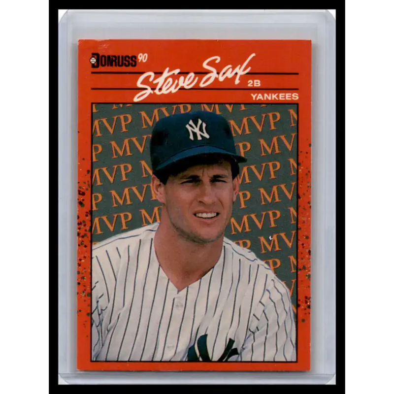 1990 Donruss #BC-22 Steve Sax NM-MT New York Yankees Baseball Card - Baseball Card Single
