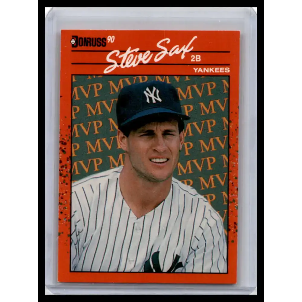 1990 Donruss #BC-22 Steve Sax NM-MT New York Yankees Baseball Card - Baseball Card Single