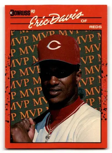 Eric Davis Cincinnati Reds baseball card from 1990 Donruss series EX/NM