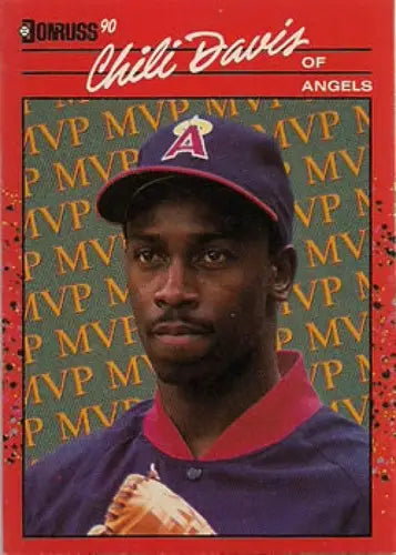 Original gloss Chili Davis baseball card from Donruss Bonus MVPs 1990 collection