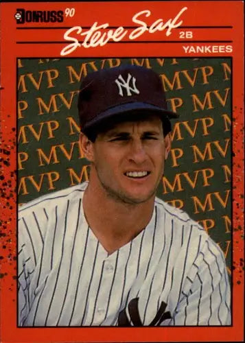 1990 Donruss Bonus MVPs #BC-22 Steve Sax NM-MT Yankees - Baseball Card Single