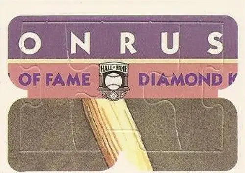 Baseball Hall of Fame puzzle piece from 1990 Donruss Carl Yastrzemski puzzle