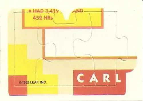 1990 Donruss Carl Yastrzemski Puzzle #55 Yastrzemski Puzzle 55-57 NM-MT Red Sox - Baseball Card Single