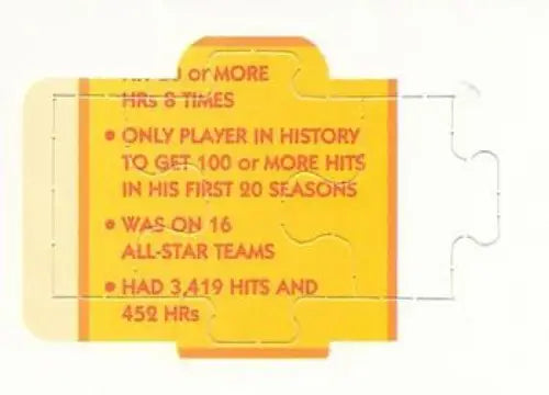 1990 Donruss Carl Yastrzemski Puzzle No Decimals #46 Yastrzemski Puzzle ID:9674 - Baseball Card Single