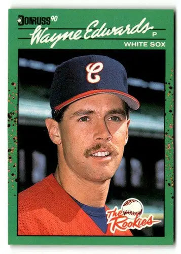 Original gloss Wayne Edwards baseball card from 1990 Donruss The Rookies NRMT-MT