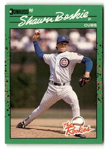 Shawn Boskie baseball card from 1990 Donruss The Rookies with original gloss and NrMt-Mt quality