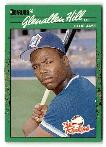 Original gloss Glenallen Hill baseball card from 1990 Donruss The Rookies series
