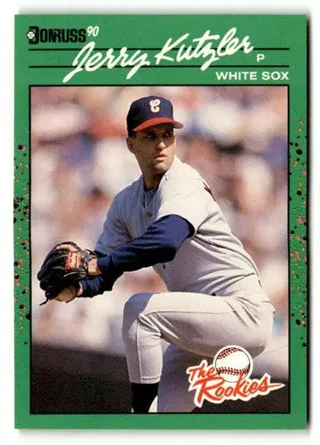 1990 Donruss The Rookies Jerry Kutzler baseball card with original gloss, NrMt-Mt