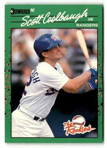 Original gloss Scott Coolbaugh baseball card from 1990 Donruss The Rookies featuring Simply Sandoval