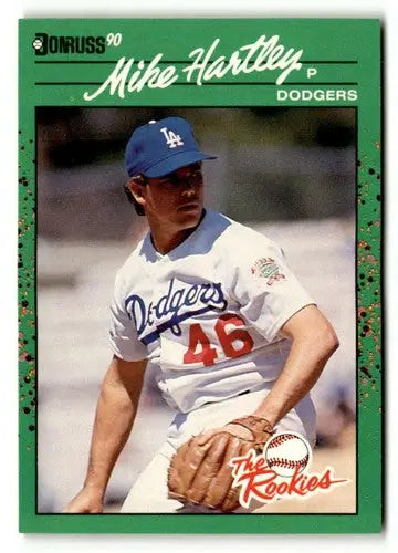 1990 Donruss The Rookies Mike Hartley baseball card with original gloss, NrMt-Mt