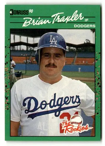 Original gloss Brian Traxler baseball card from 1990 Donruss The Rookies NRMT-MT