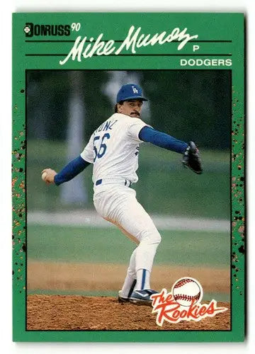 Mike Munoz baseball card with original gloss from 1990 Donruss The Rookies