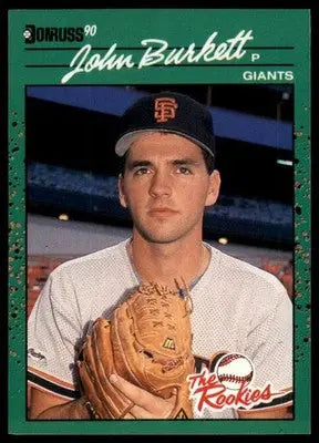 1990 Donruss The Rookies John Burkett 51 San Francisco Giants NM - Baseball Card Single