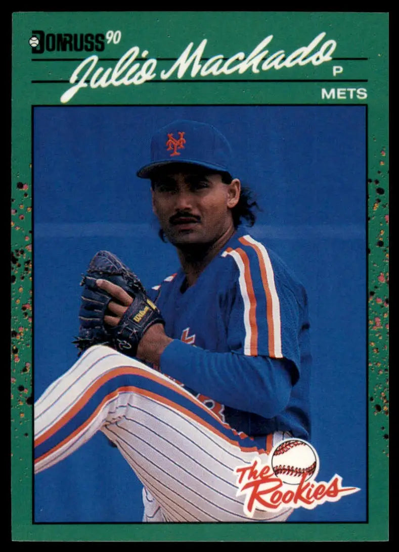 1990 Donruss The Rookies Julio Machado 41 New York Mets NM - Baseball Card Single