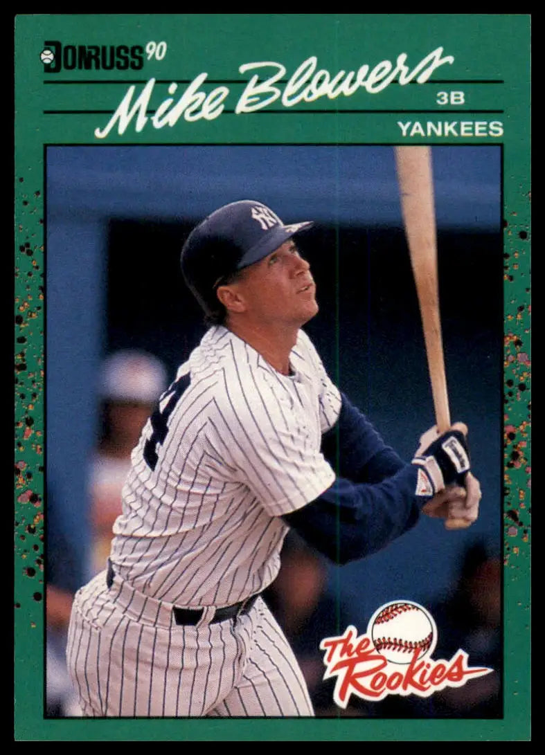 1990 Donruss The Rookies Mike Blowers 26 New York Yankees NM - Baseball Card Single