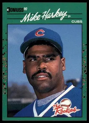 1990 Donruss The Rookies Mike Harkey 22 Chicago Cubs NM - Baseball Card Single