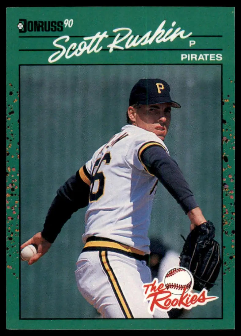 1990 Donruss The Rookies Scott Ruskin 27 Pittsburgh Pirates NM - Baseball Card Single