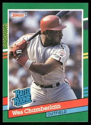 1990 Donruss Wes Chamberlain #423 Baseball - Baseball Card Single