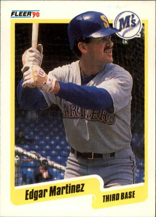 1990 Edgar Martinez Fleer Baseball Card #520 - Baseball Card Single