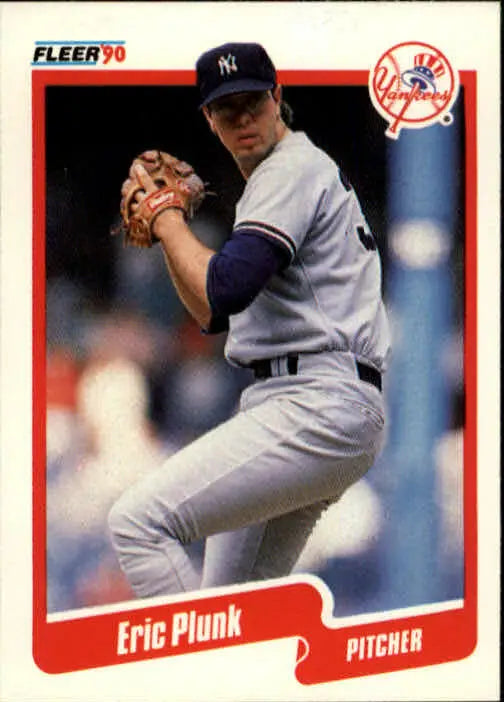 1990 Eric Plunk Fleer Baseball Card #452 - Baseball Card Single