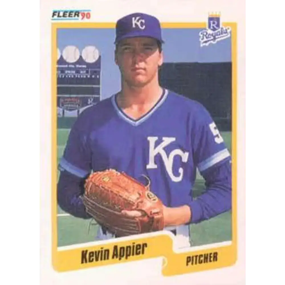 1990 Fleer #100 Kevin Appier NM-MT Kansas City Royals Baseball Card - Baseball Card Single