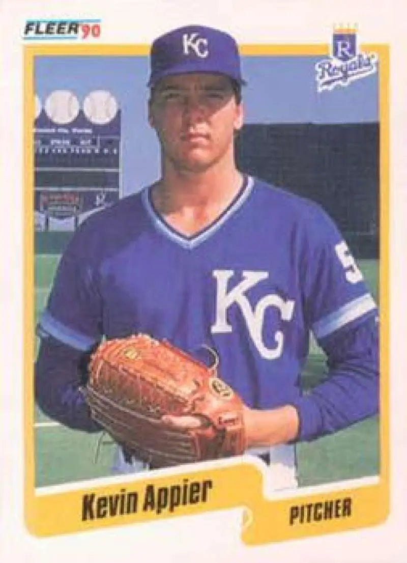 1990 Fleer #100 Kevin Appier NM-MT Kansas City Royals Baseball Card - Baseball Card Single