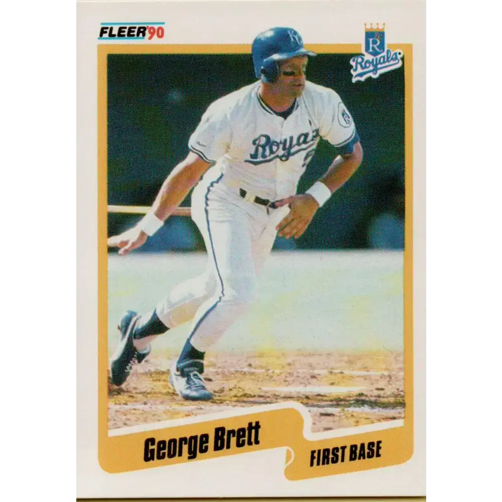 1990 Fleer #103 George Brett NM-MT Kansas City Royals Baseball Card - Baseball Card Single
