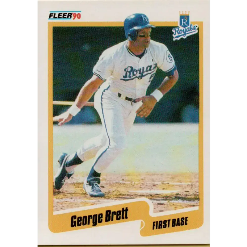 1990 Fleer #103 George Brett NM-MT Kansas City Royals Baseball Card - Baseball Card Single