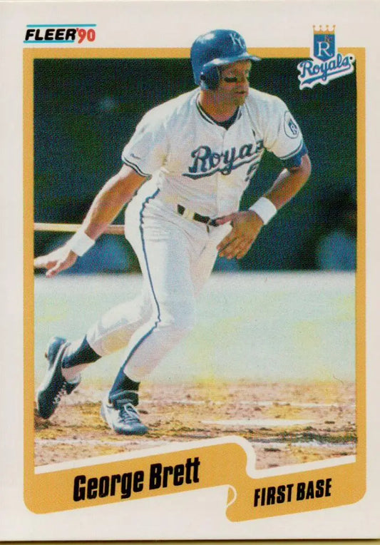 1990 Fleer #103 George Brett NM-MT Kansas City Royals Baseball Card - Baseball Card Single
