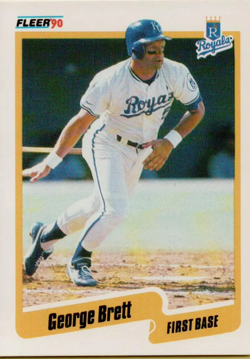 1990 Fleer #103 George Brett NM-MT Kansas City Royals Baseball Card - Baseball Card Single