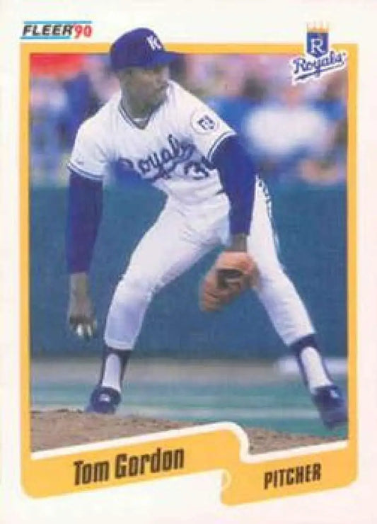 1990 Fleer #108 Tom Gordon NM-MT Kansas City Royals Baseball Card - Baseball Card Single