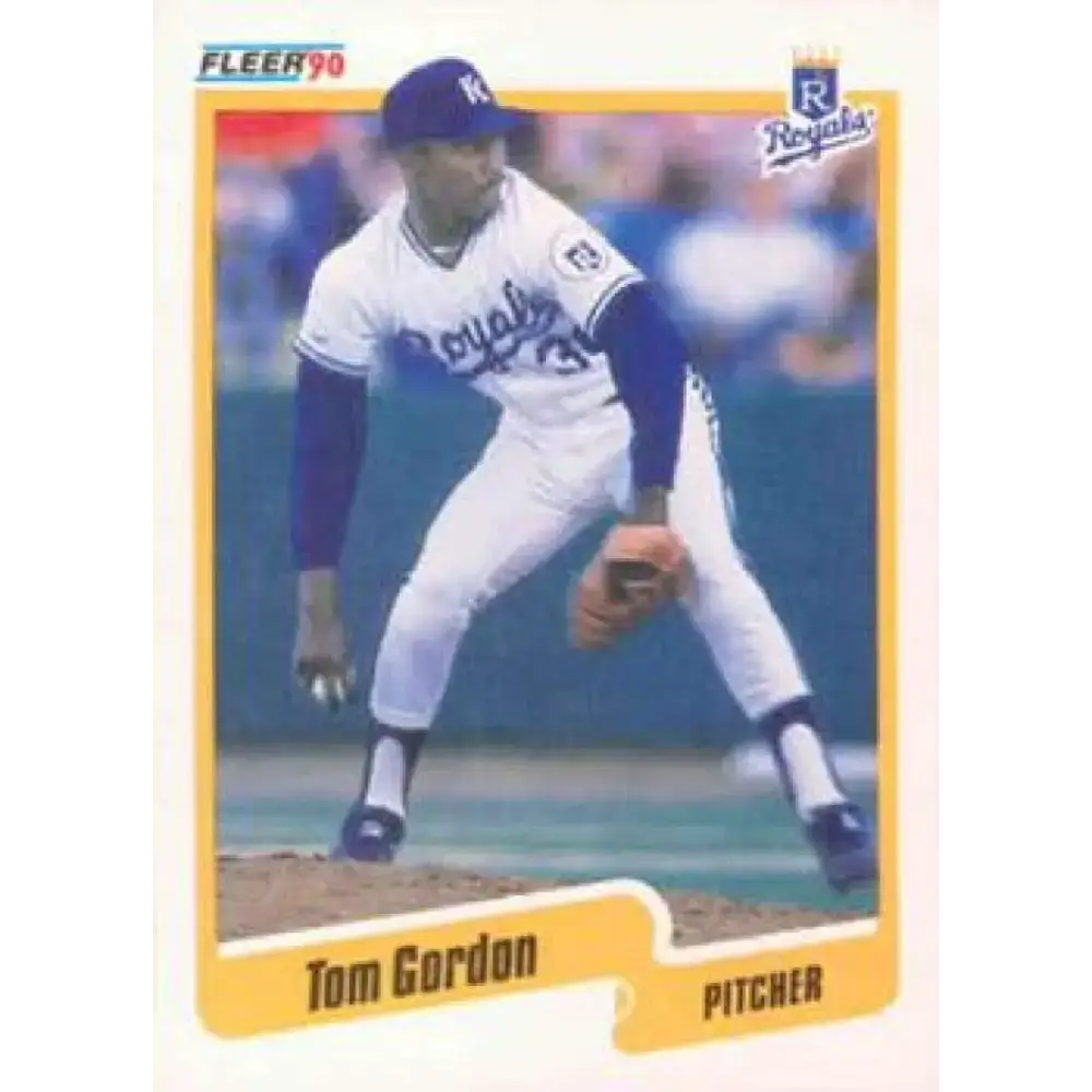 1990 Fleer #108 Tom Gordon NM-MT Kansas City Royals Baseball Card - Baseball Card Single