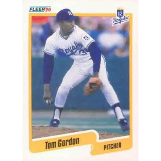 1990 Fleer #108 Tom Gordon NM-MT Kansas City Royals Baseball Card - Baseball Card Single