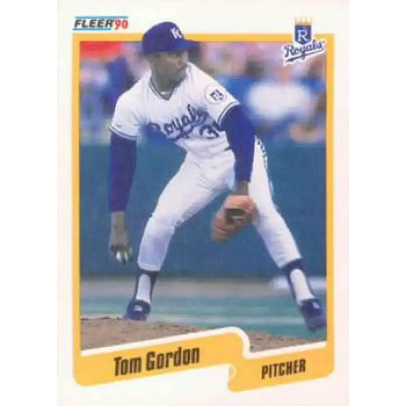 1990 Fleer #108 Tom Gordon NM-MT Kansas City Royals Baseball Card - Baseball Card Single