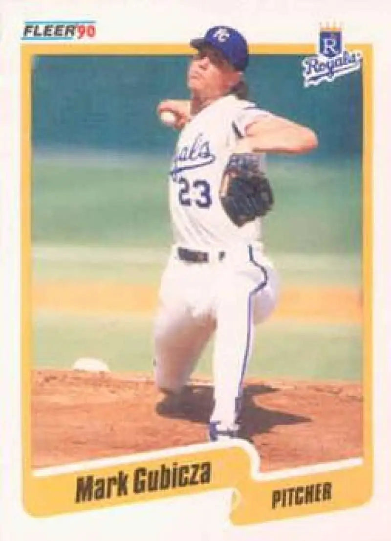 1990 Fleer #109 Mark Gubicza NM-MT Kansas City Royals Baseball Card - Baseball Card Single