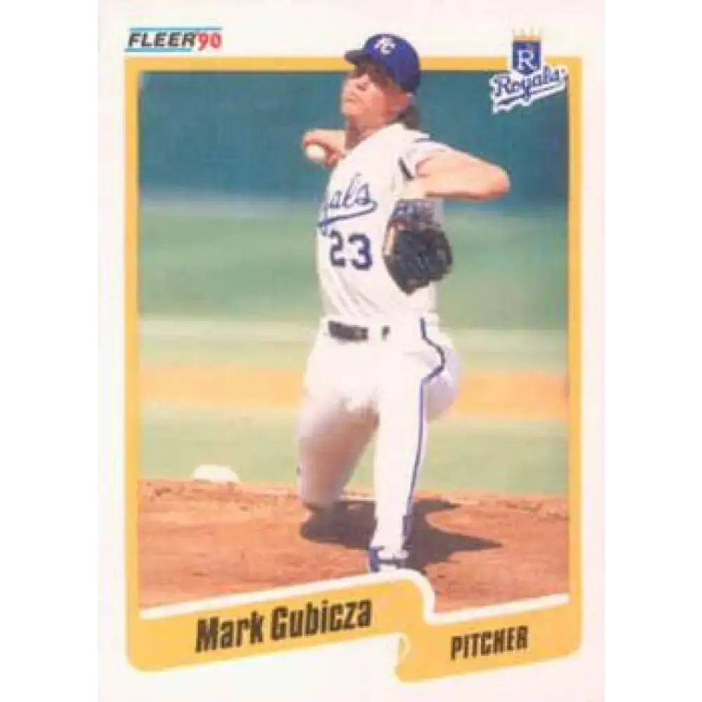 1990 Fleer #109 Mark Gubicza NM-MT Kansas City Royals Baseball Card - Baseball Card Single