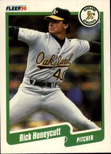 1990 Fleer #11 Rick Honeycutt NM-MT Athletics ID:12758 - Baseball Card Single