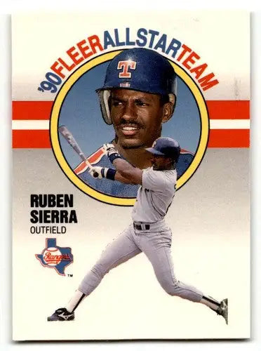 1990 Fleer #11 Ruben Sierra Texas Rangers Baseball Cards EX/NM ID:62775 - Baseball Card Single