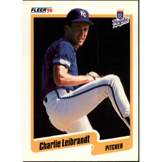 1990 Fleer #112 Charlie Leibrandt NM-MT Kansas City Royals Baseball Card - Baseball Card Single