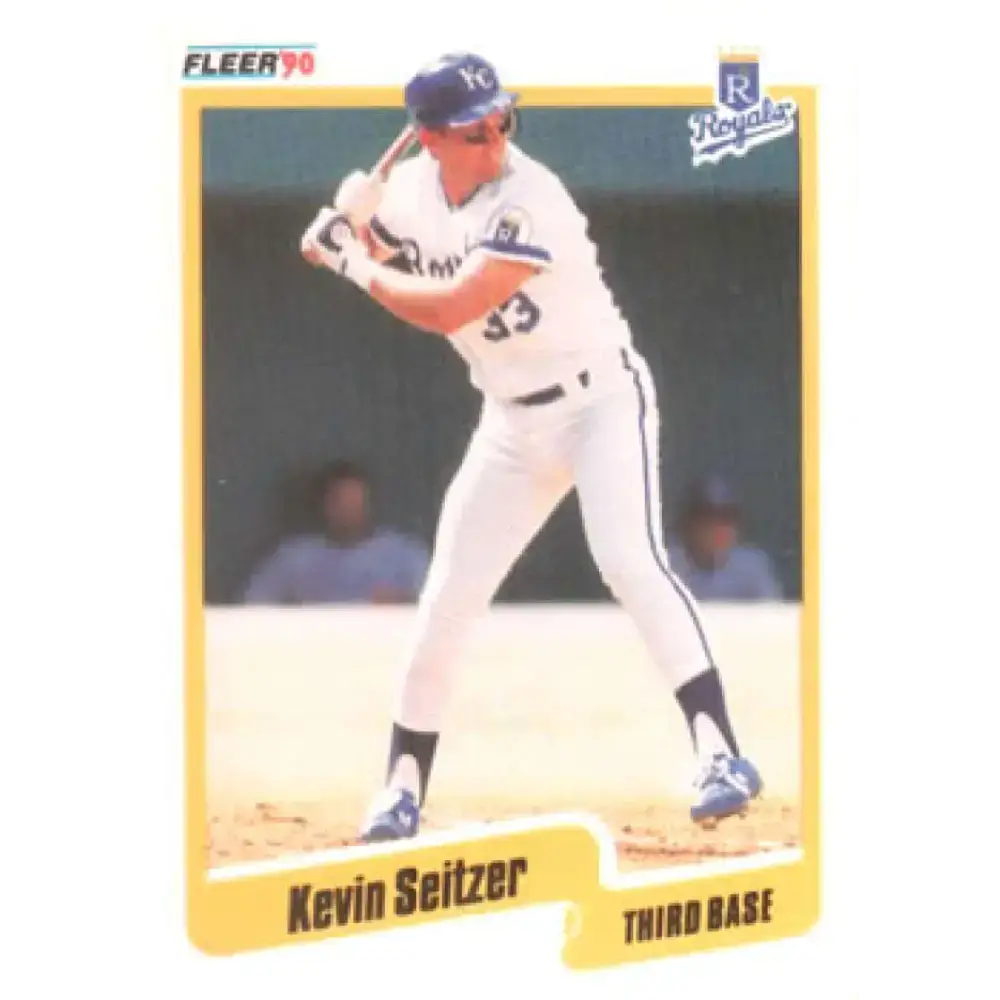 1990 Fleer #117 Kevin Seitzer NM-MT Kansas City Royals Baseball Card - Baseball Card Single