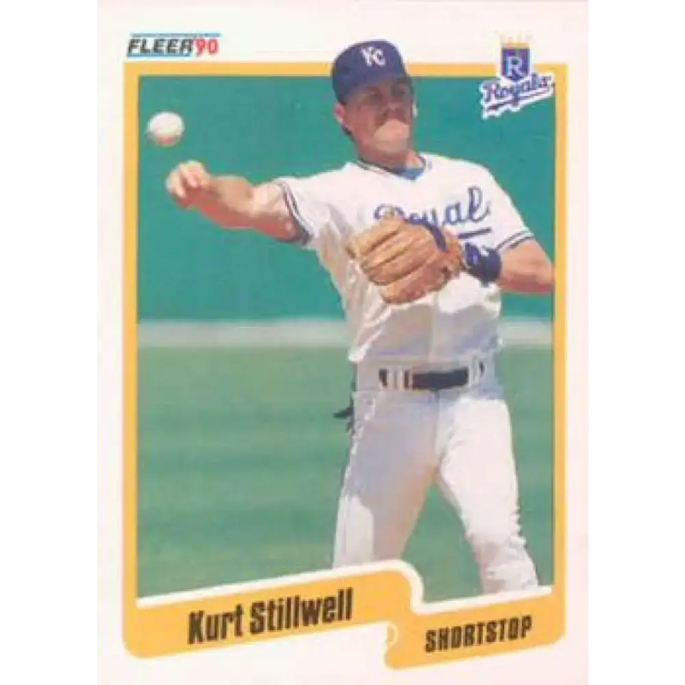 1990 Fleer #118 Kurt Stillwell NM-MT Kansas City Royals Baseball Card - Baseball Card Single