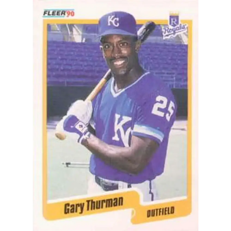 1990 Fleer #121 Gary Thurman NM-MT Kansas City Royals Baseball Card - Baseball Card Single
