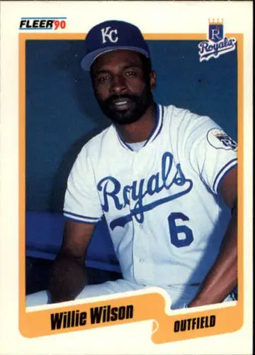 1990 Fleer #123 Willie Wilson NM-MT Royals ID:3610 - Baseball Card Single