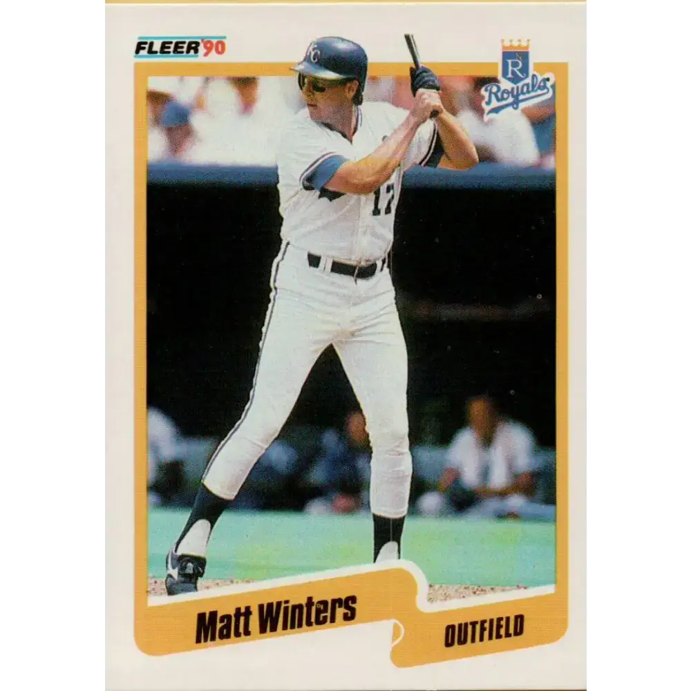 1990 Fleer #124 Matt Winters NM-MT RC Rookie Kansas City Royals Baseball Card - Baseball Card Single
