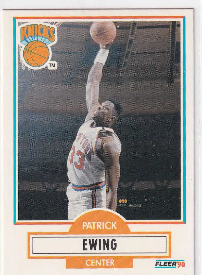 1990 FLEER #125 PATRICK EWING- NEW YORK KNICKS - Basketball Card Single