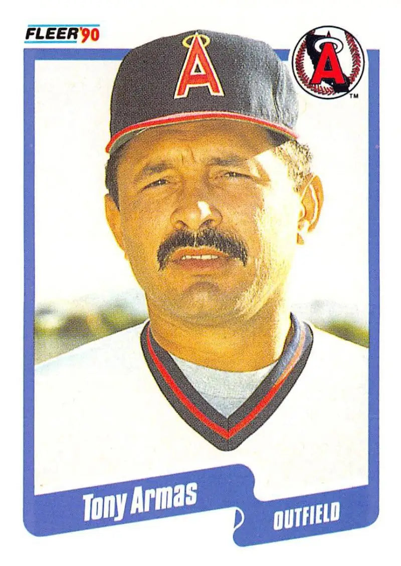 1990 Fleer #126 Tony Armas NM-MT California Angels Baseball Card - Baseball Card Single