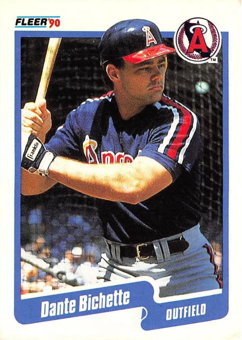 1990 Fleer #127 Dante Bichette NM-MT California Angels Baseball Card - Baseball Card Single