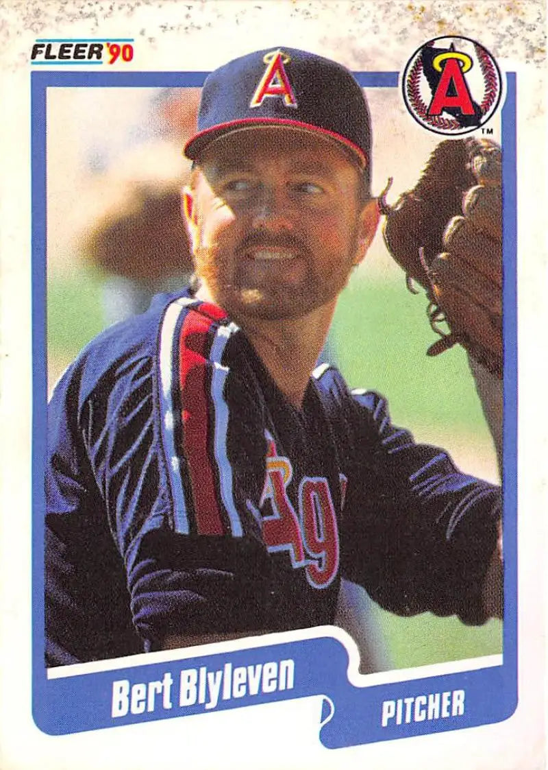 1990 Fleer #128 Bert Blyleven NM-MT California Angels Baseball Card - Baseball Card Single
